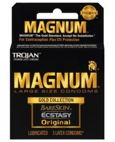 Trojan Magnum Large Size Condoms Gold Collection 3 Pack (SKU: TCN-7605-29EA)