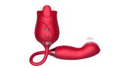 10-frequency 3 in 1 Tongue Licking Stimulus G Spot Telescopic Vibrator